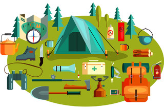 夏令营野营露营户外运动帐篷素材